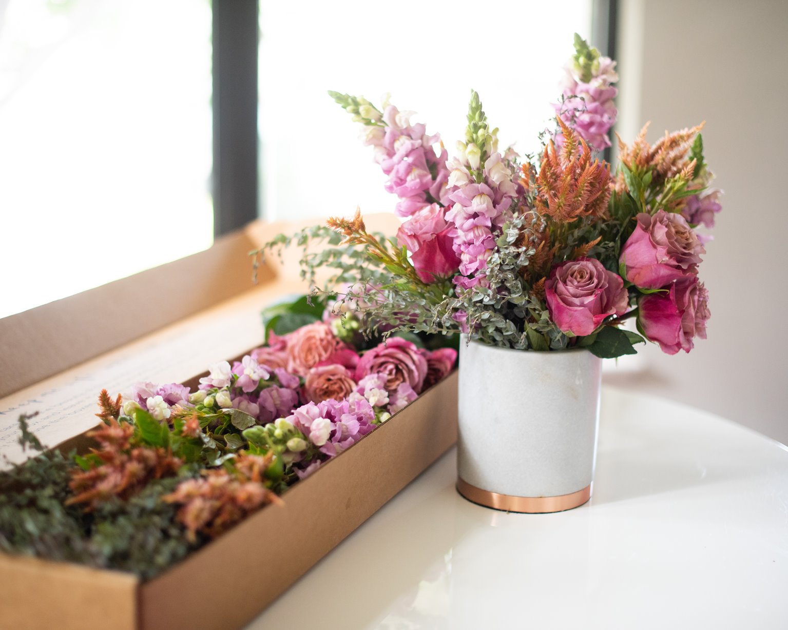 Matilda's Bloombox We deliver blooms in Bloomboxes with bud puns and